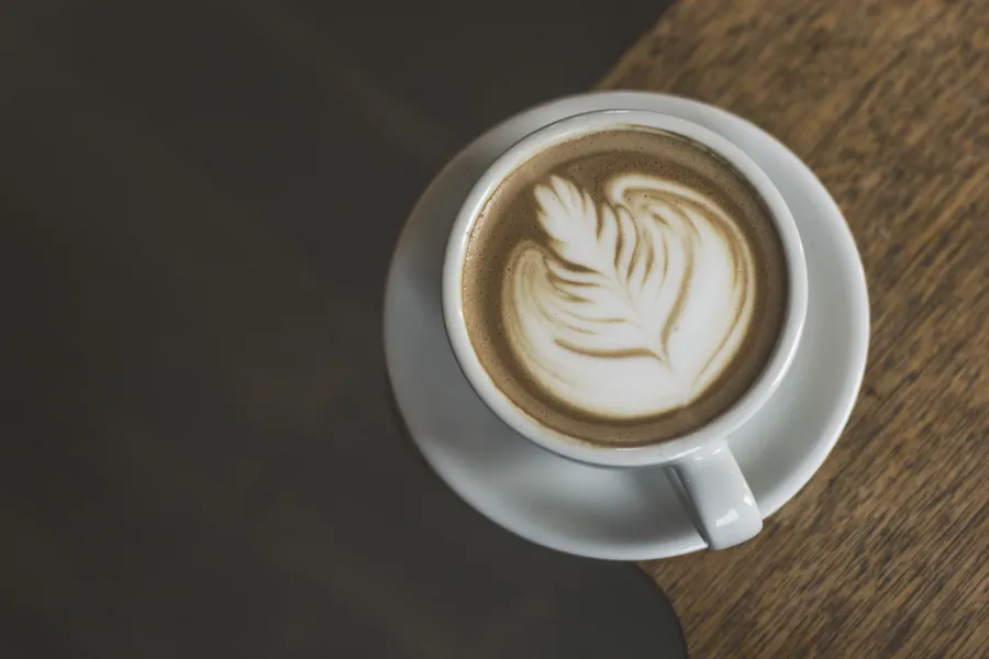A freshly made latte